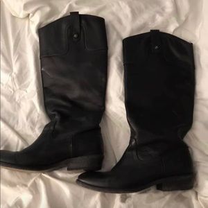 Frye black leather boots